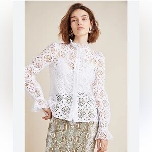 Diane von Furstenberg Rosalyn Eyelet Top